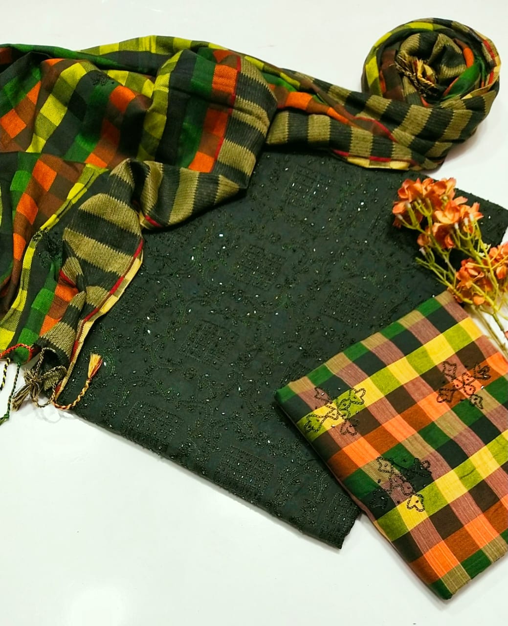 WINTER SILK DIGITAL PRINTED 3-PIECE - DP#46